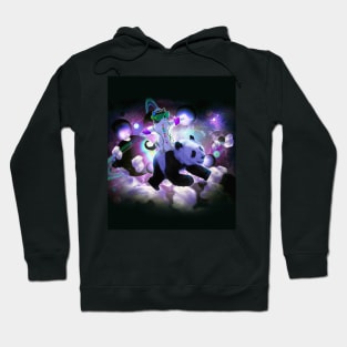 Rave Space Cat Riding Panda Hoodie